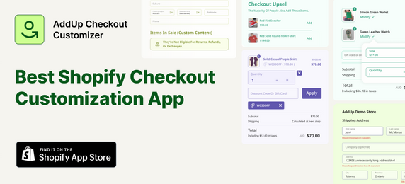 Try AddUp: Best Shopify Checkout Customization App