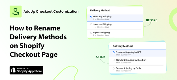 How to Rename Delivery Methods on Shopify Checkout Page
