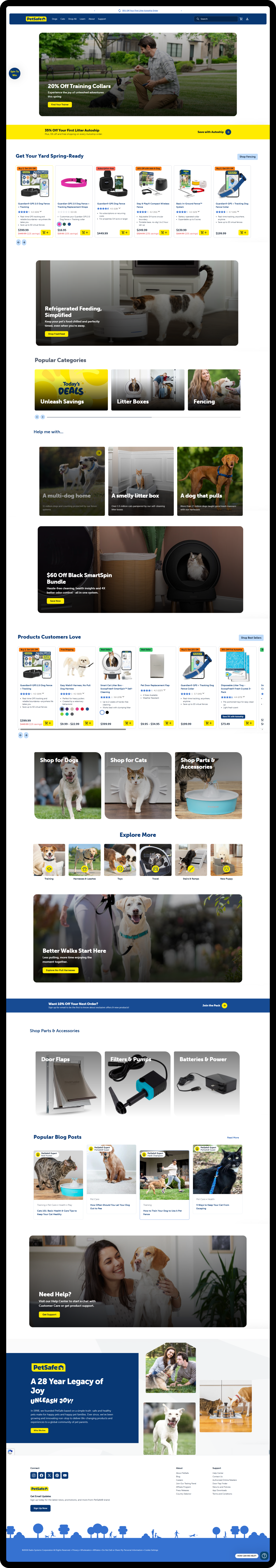 Petsafe front page design